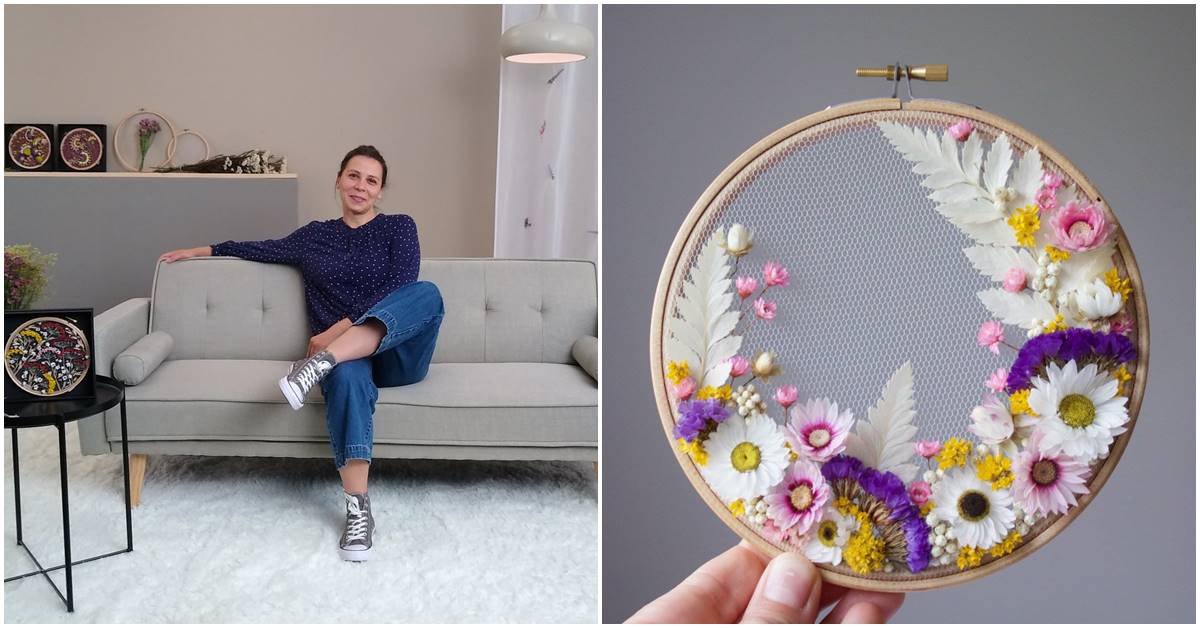 Moldovan Artist Is Transforming Flowers Into Gorgeous Embroidered Art