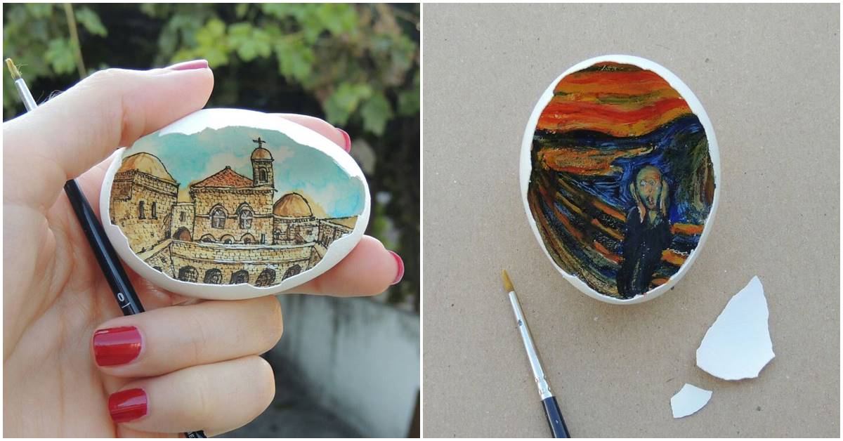 Turkish Artist Incredibly Recreates Iconic Works Of Art Using Cracked Eggshells